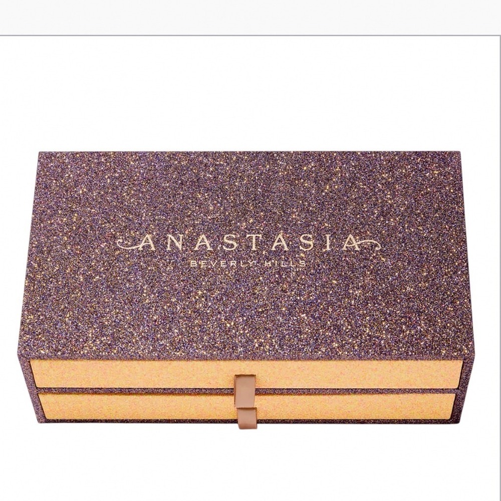 Anastasia Beverly Hills Glitter Makeup Organizer 2 Drawer Vanity Storage Box